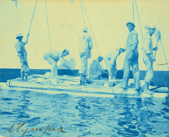 Cleaning the Olympia, 1898