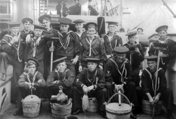 Cleaning Crew, USS Baltimore