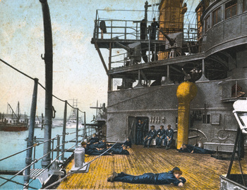 Sailors Lounging on Deck