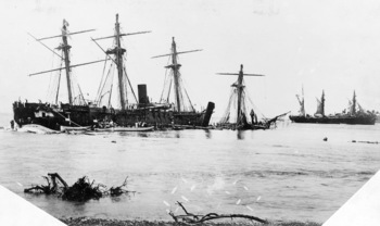 Wrecked Ships from the 1889 Samoan Hurricane