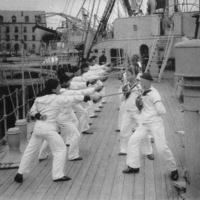 Fencing Practice, USS Atlanta