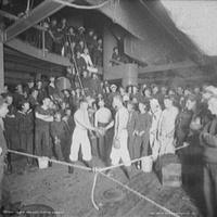 Boxers Shake Hands Before a Match, USS Oregon