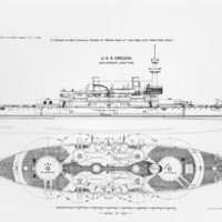 USS Oregon: Plan and Elevation