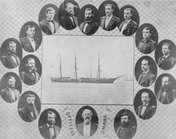 USS Omaha and Officers, 1873